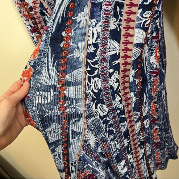 ✨ Desigual Women’s Blue Santorini Cactus Print Cardigan Sweater - Picture 9 of 16